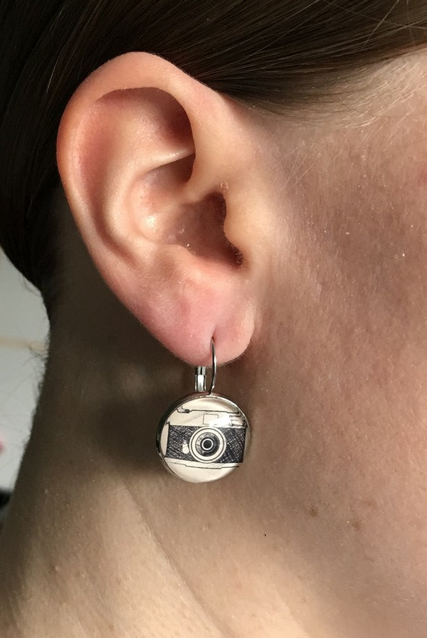 Camera earrings
