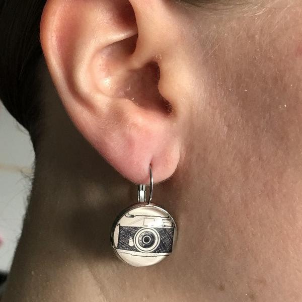 Camera earrings