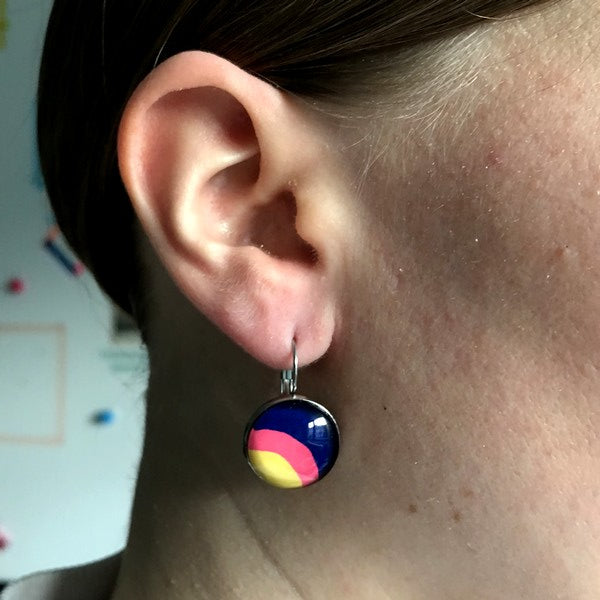 Lovely rainbow dangle earrings 