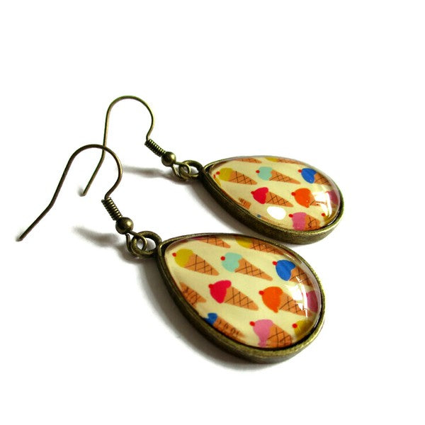 Ice Cream teardrop earrings