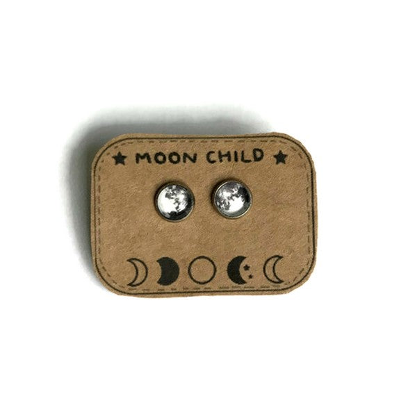 Puces d'Oreilles Enfant Lune Moon Child