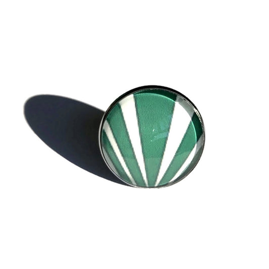 Green And White Pattern Ring ♥