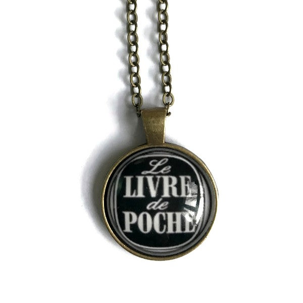 Collier Livre de poche Noir et Blanc