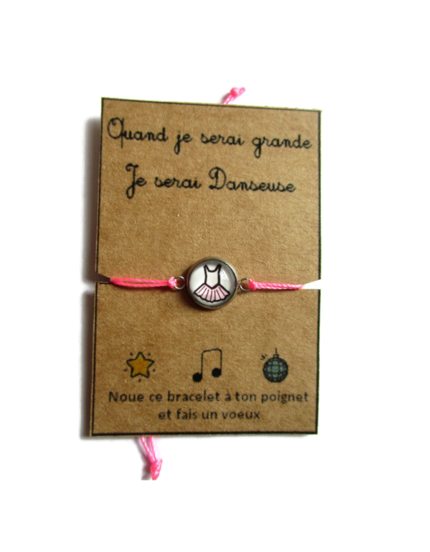 Bracelet Enfant Fil Tutu, Je serai Danseuse!