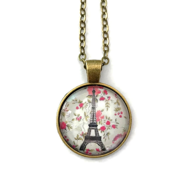 Collier Tour Eiffel Rose