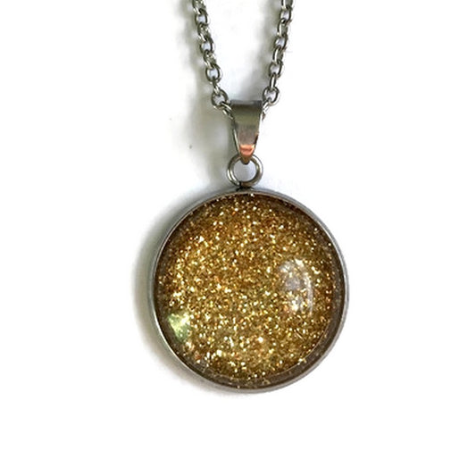 Gold glitter necklace