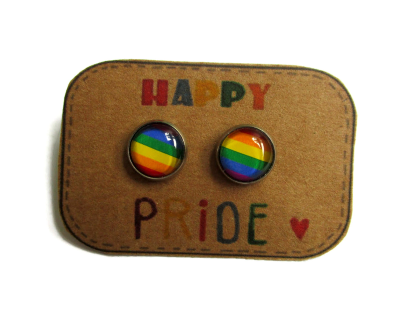 Gay Pride Stud Earrings