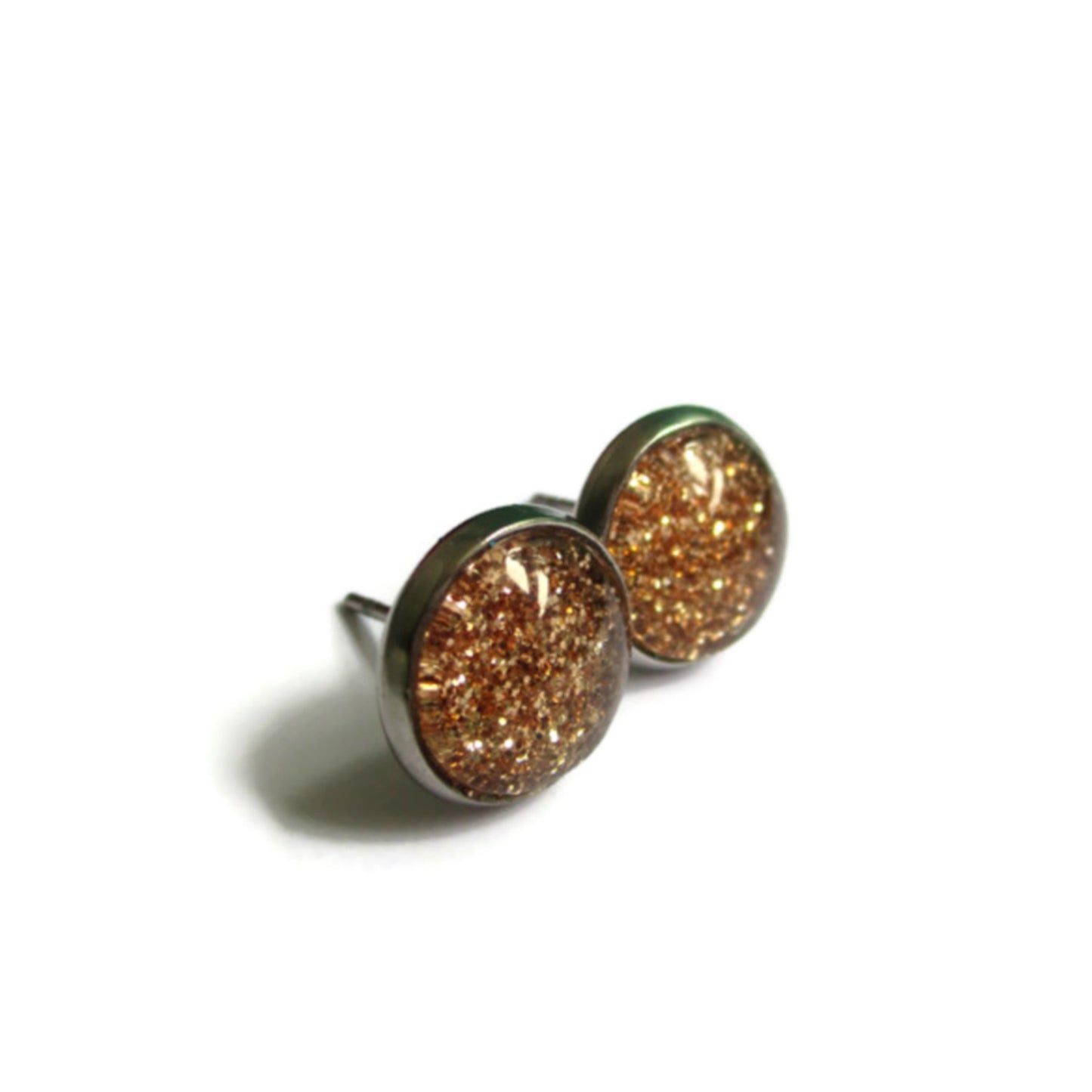 Kids Gold Glitters Stud Earrings / Leave a Little Sparkle