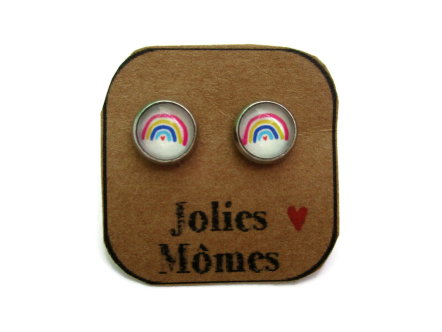 Puces d'Oreilles Enfant arc en ciel Multicolores