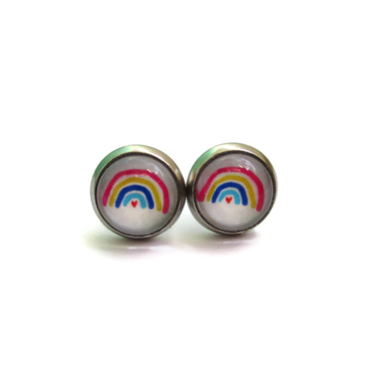 Puces d'Oreilles Enfant arc en ciel Multicolores