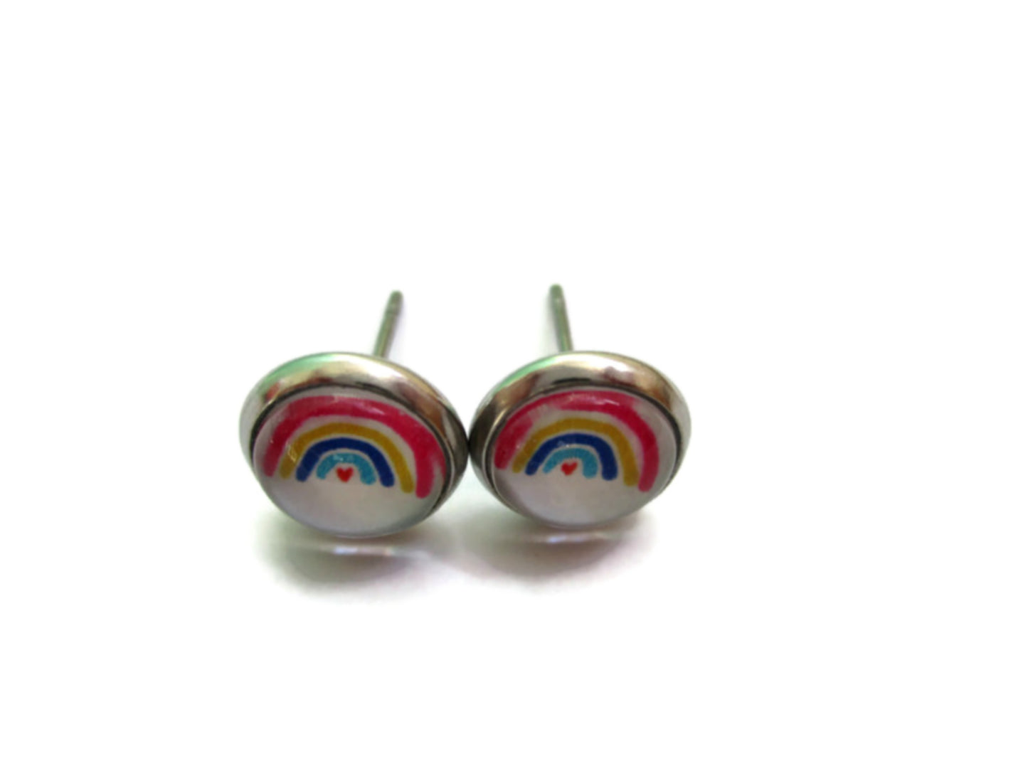 Puces d'Oreilles Enfant arc en ciel Multicolores