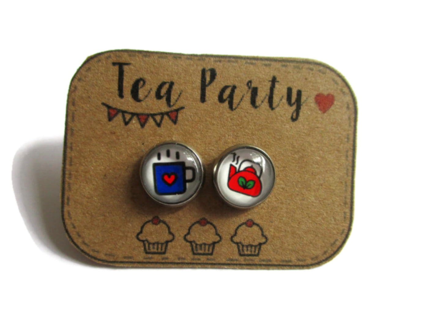 Tea Party Stud Earrings