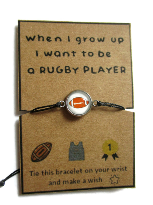 Rugby Wish Bracelet, I want to be a rugby player