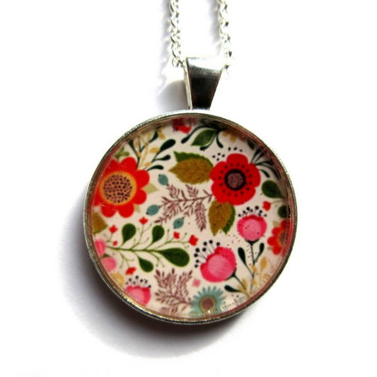 Colorful Flowers Necklace
