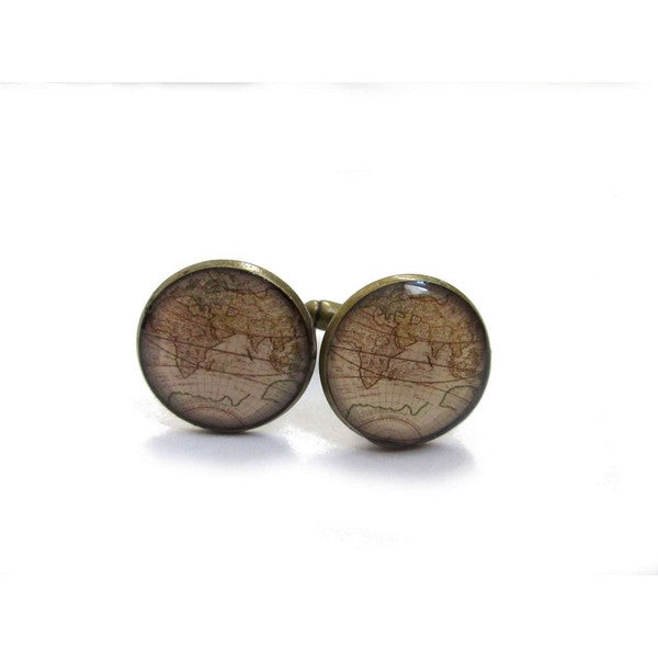 Vintage Map Cufflinks