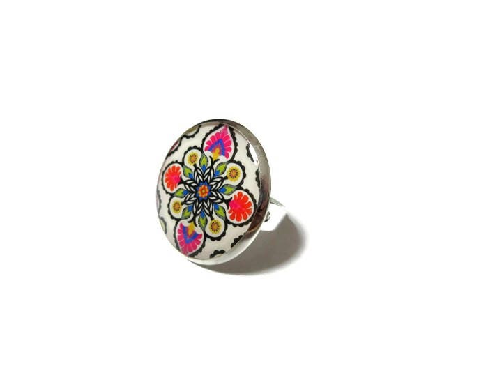 Bague Motif Bohème Coloré