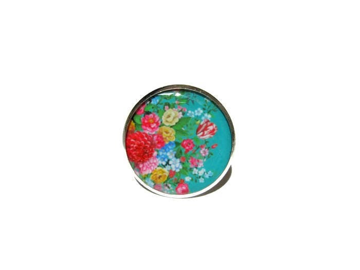 Green Floral Ring