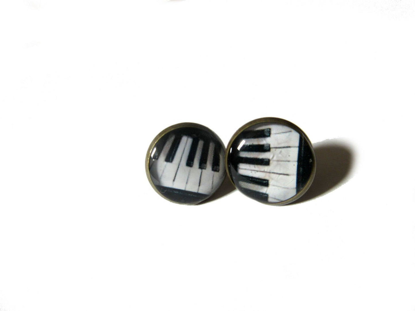 Piano Stud Earrings / "Music sounds better with You "