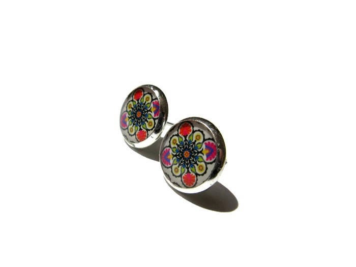 Colorful Boho Stud Earrings