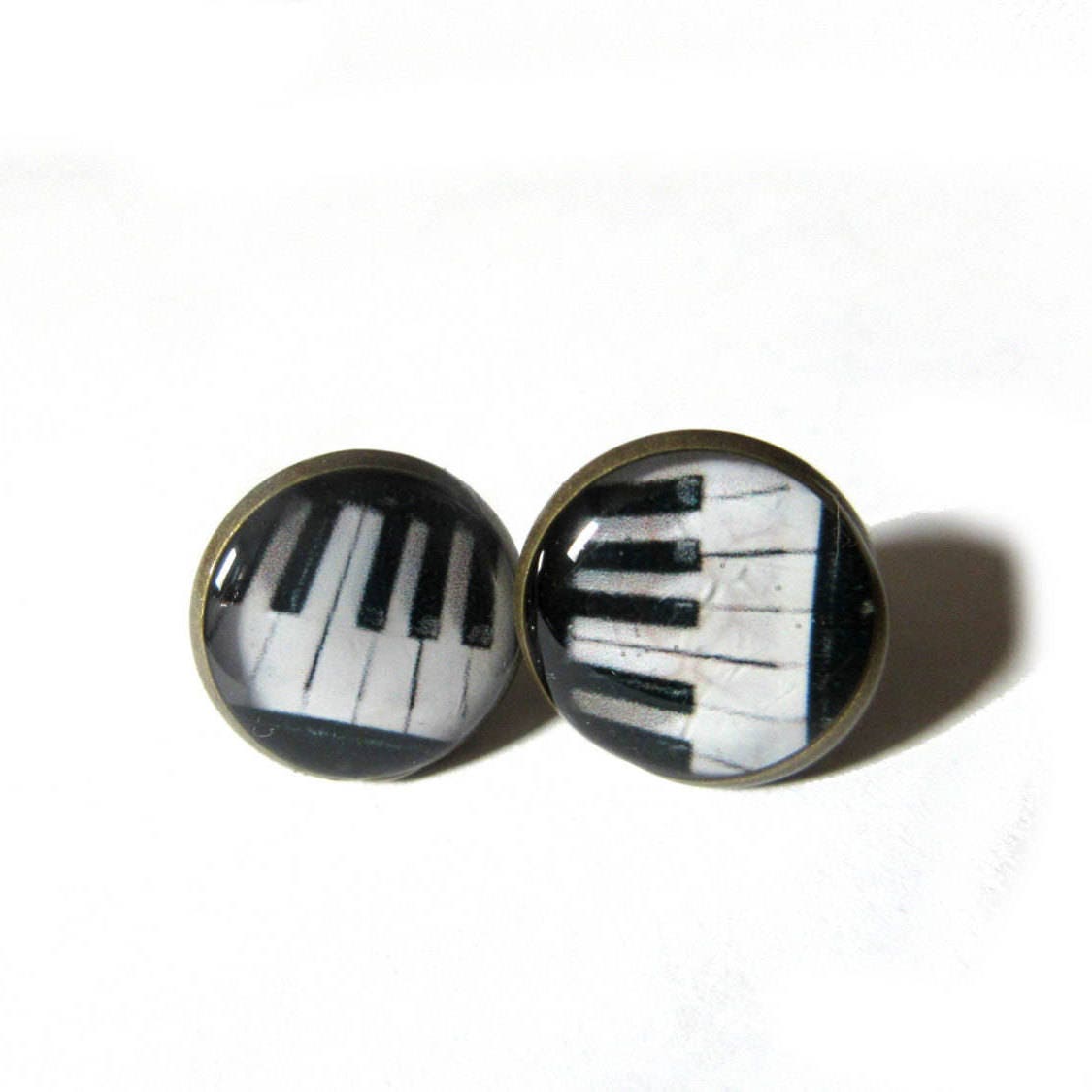 Piano Stud Earrings / "Music sounds better with You "