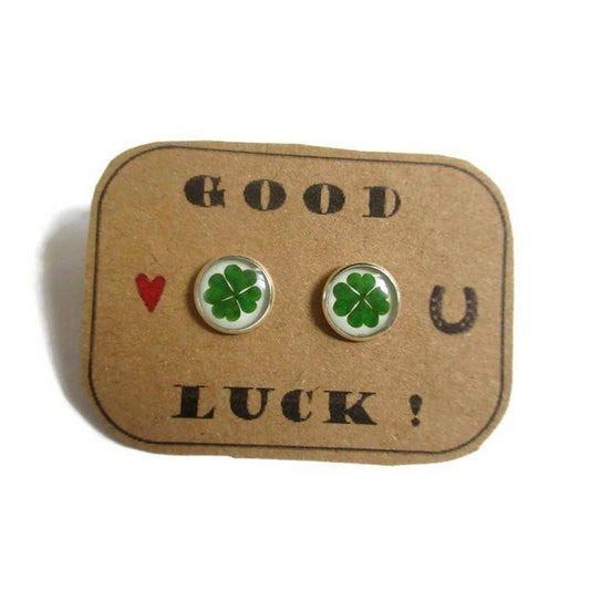 Clover Stud Earrings / "Good Luck!"