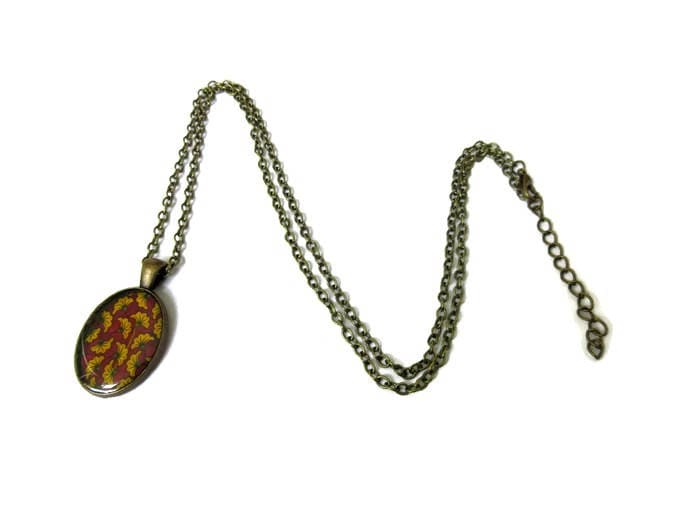African style oval necklace