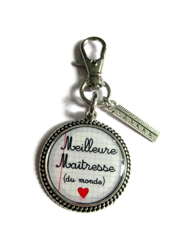 Porte Clé Cabochon "Meilleure Maîtresse du Monde"