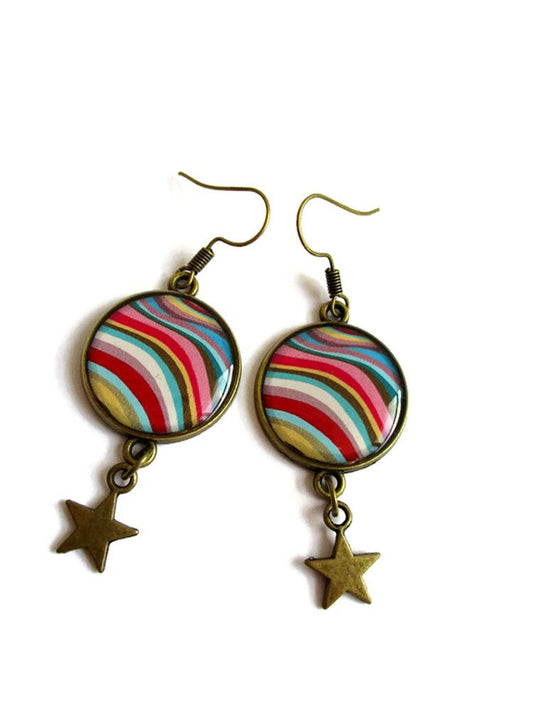 Rainbow Waves earrings