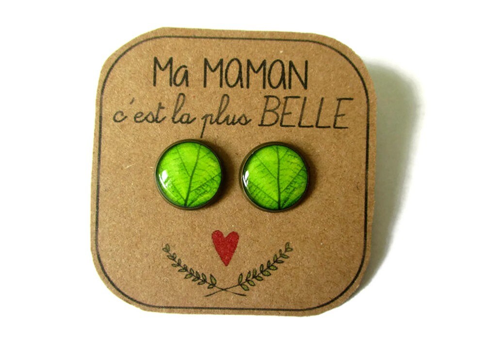 "Ma maman c'est la plus belle" Stud Earrings