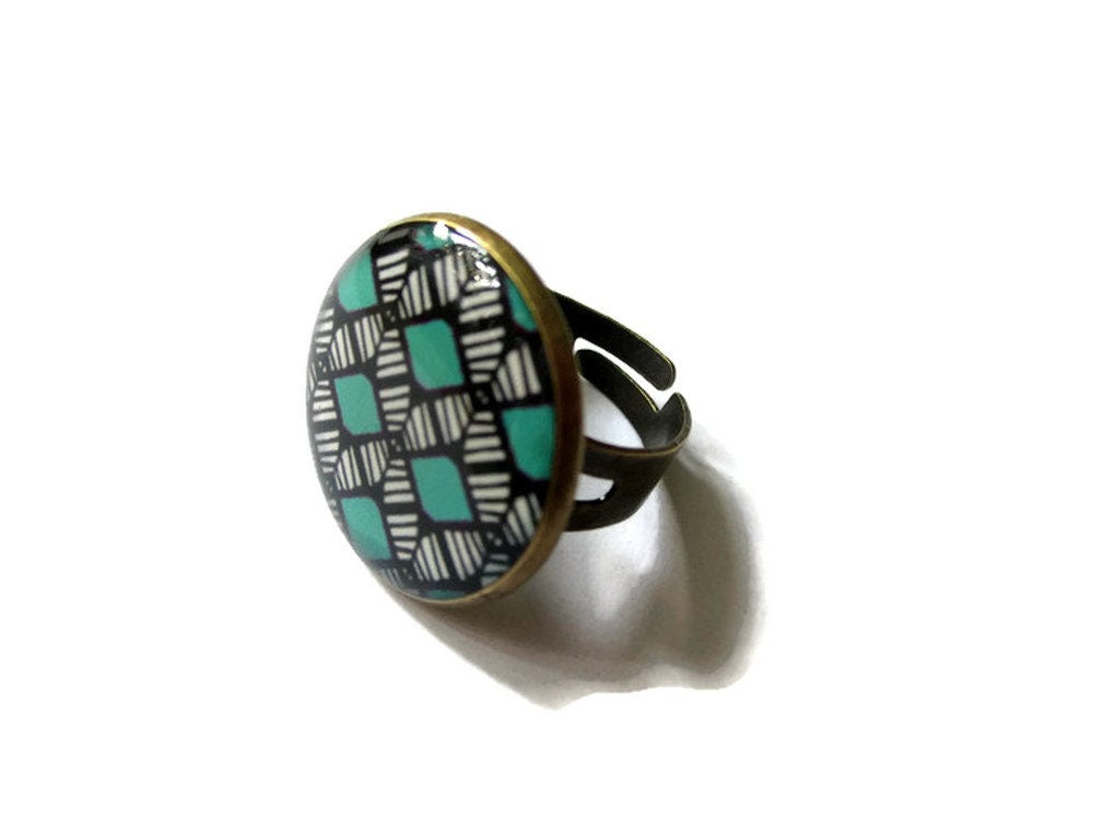 Turquoise Boho Ring