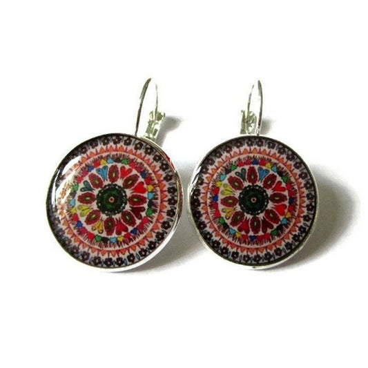 Colorful Mandala earrings 