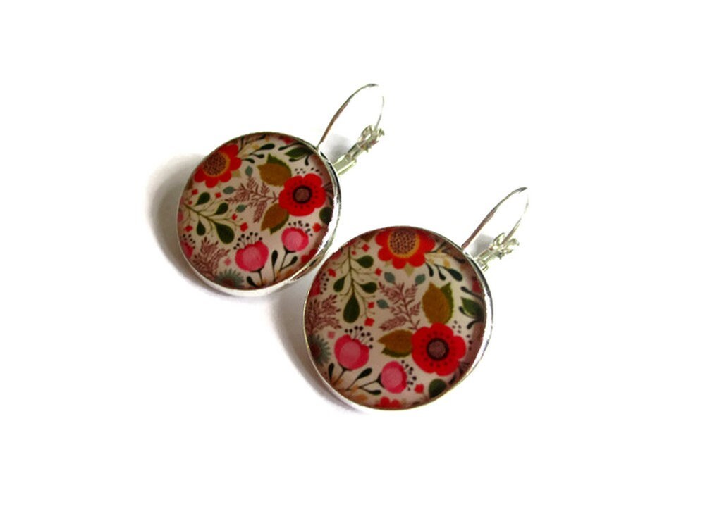 Vintage flowers earrings 