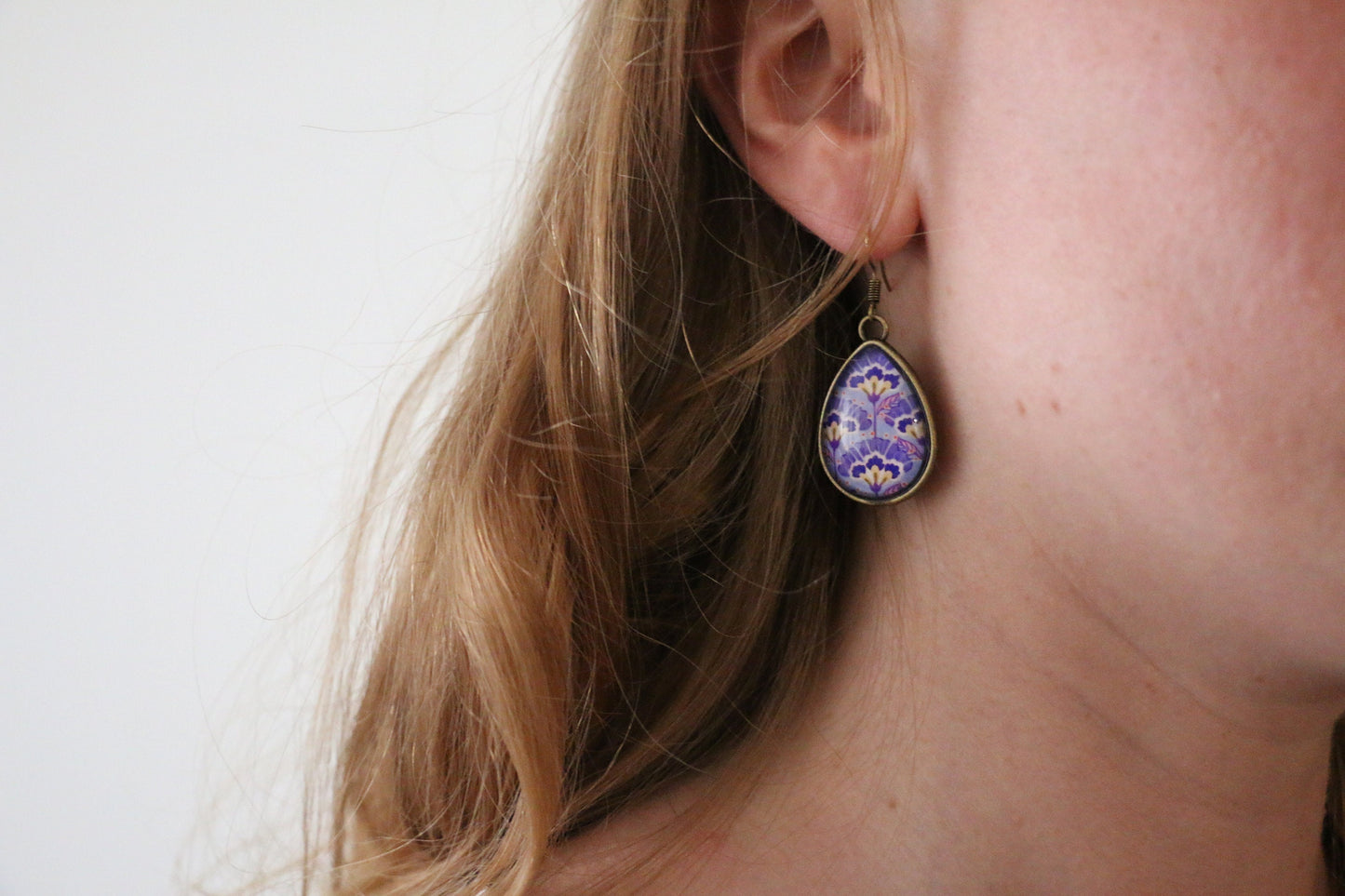 Blue and Yellow Flowers earrings