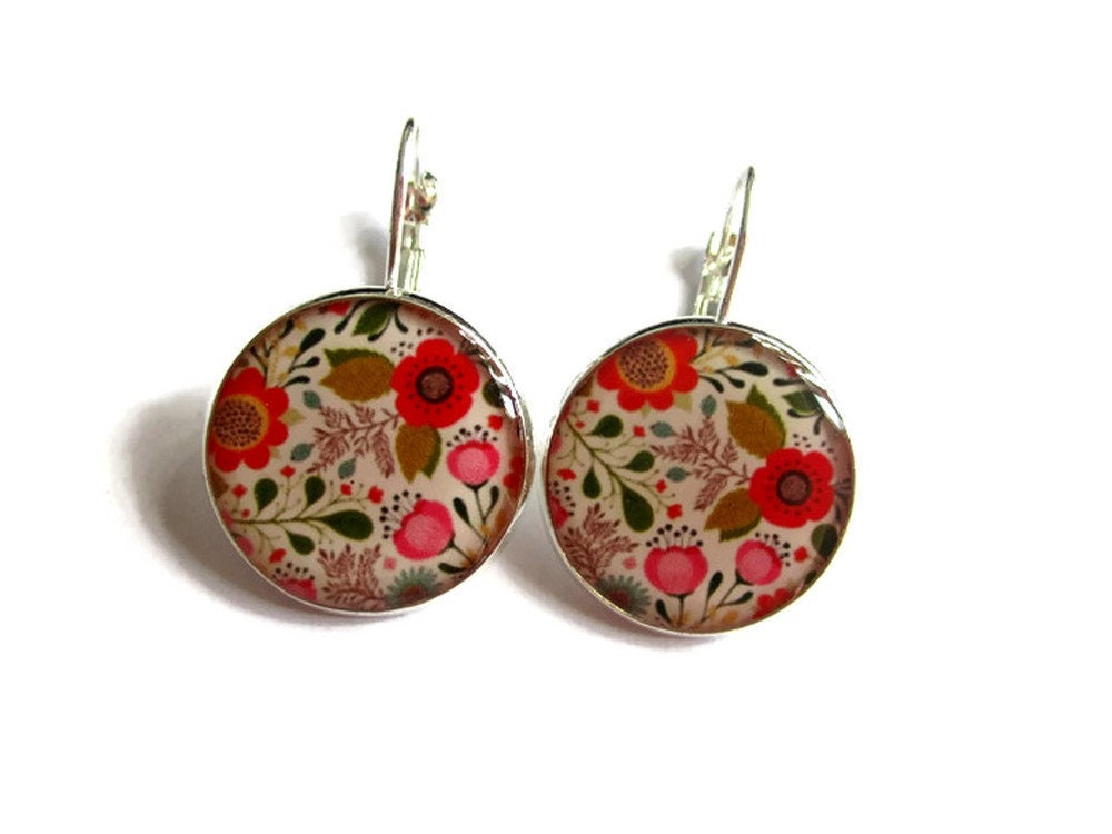 Vintage flowers earrings 