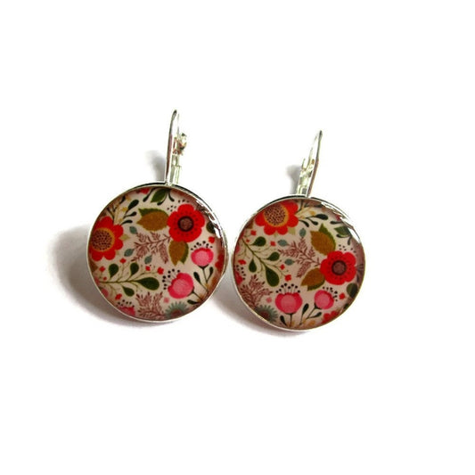 Vintage flowers earrings 