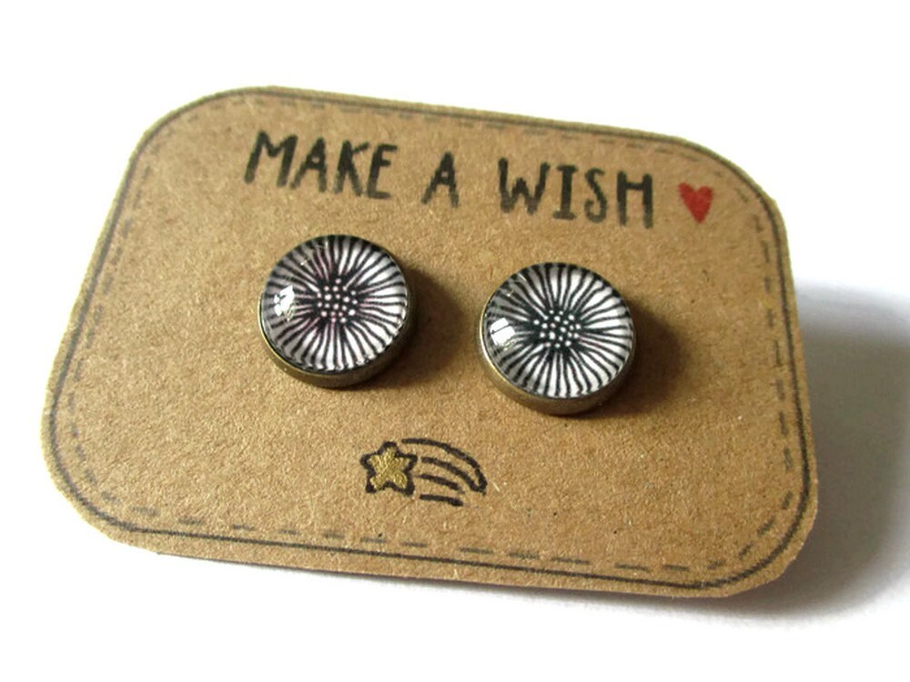 Dandelion Stud Earrings / "Make a Wish!" 