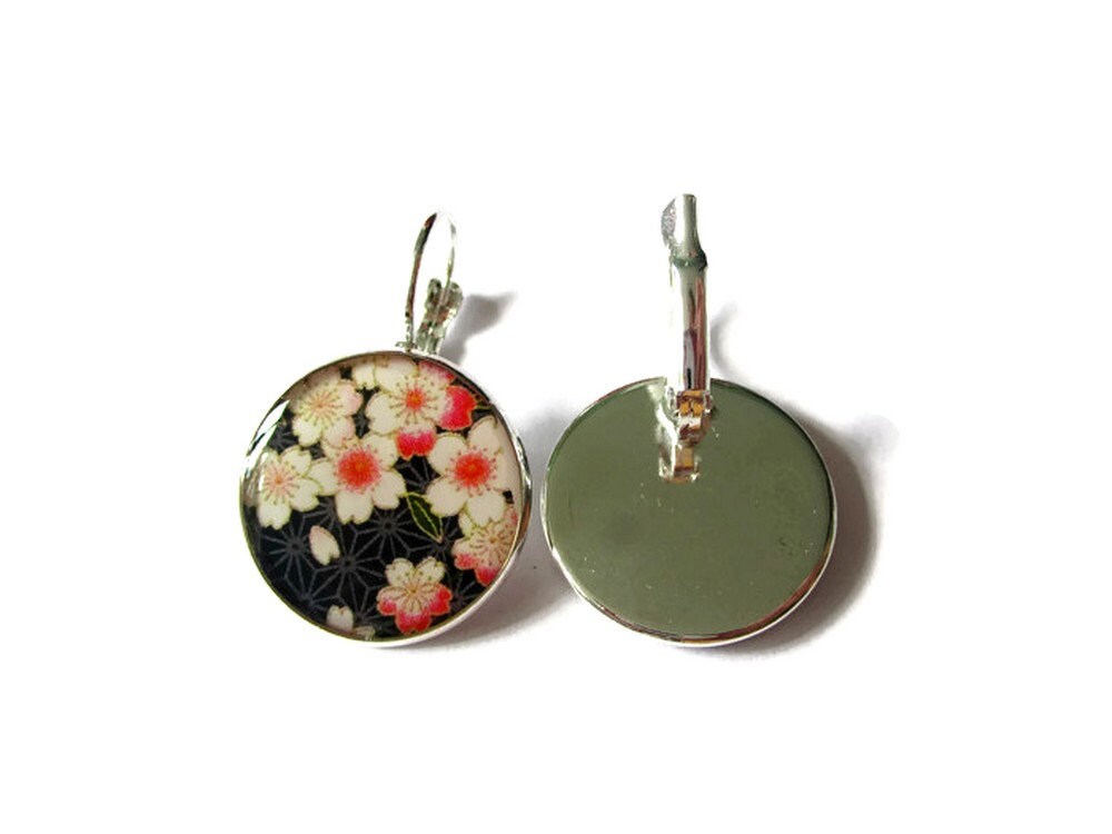 Boucles d'Oreilles Dormeuses Sakura Rose