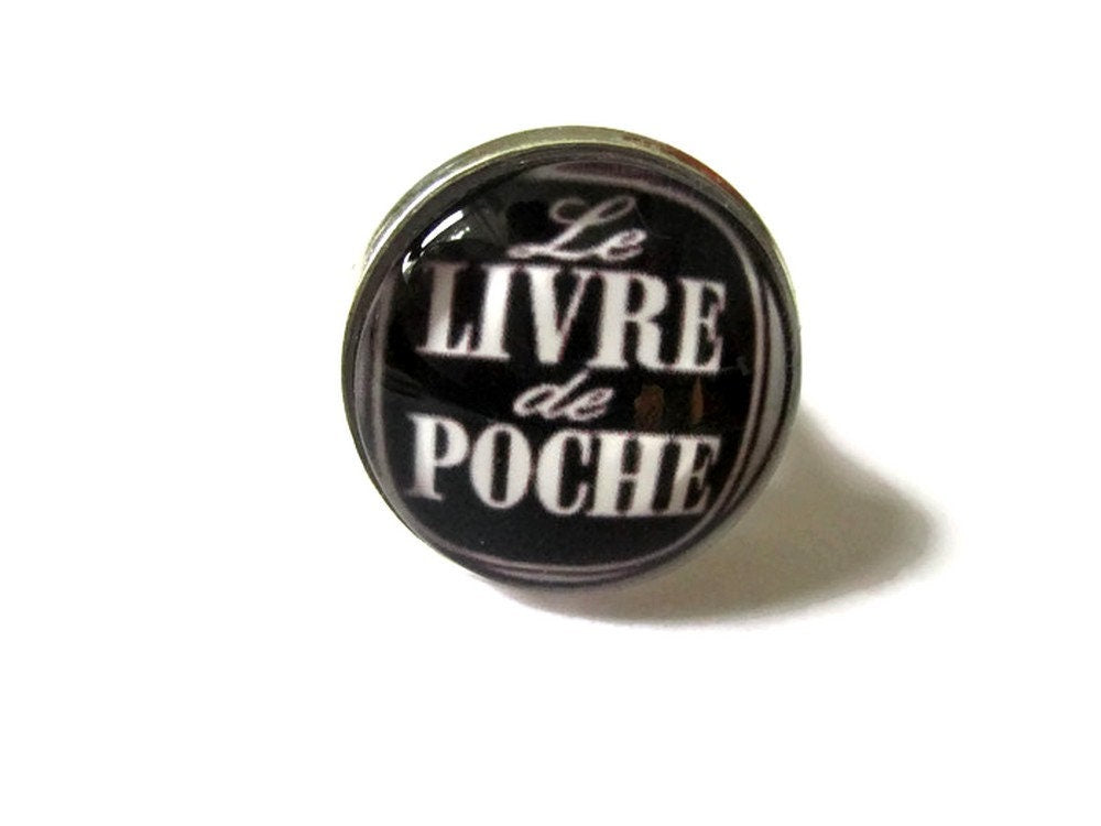 Bague Livre de Poche Noir et Blanc