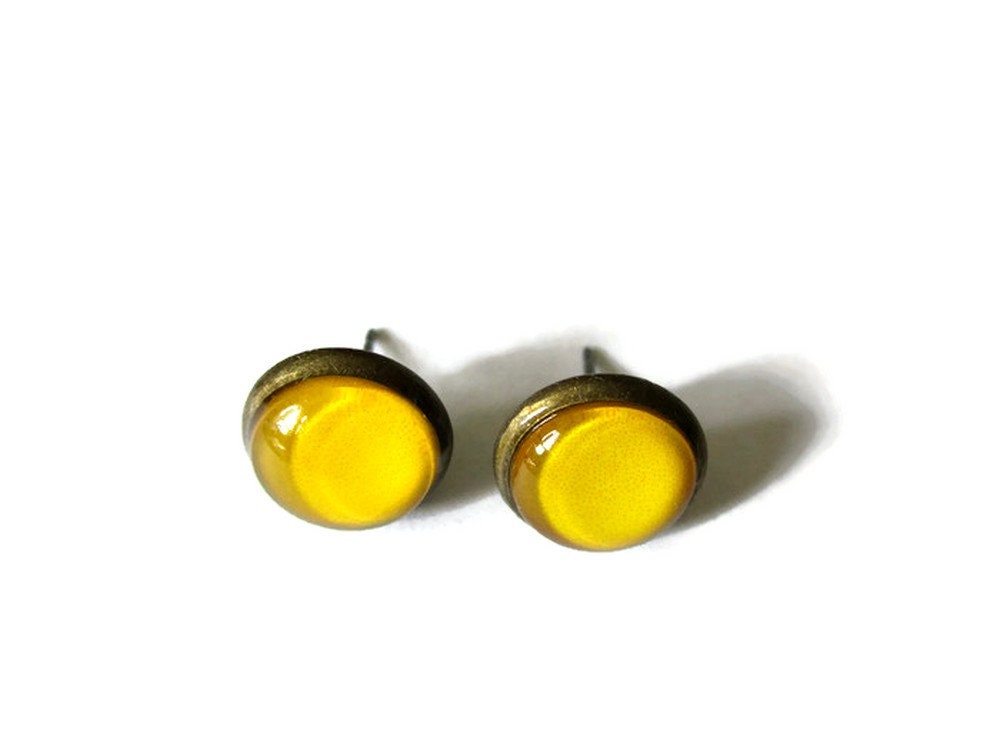 Puces d'Oreilles Jaune Moutarde