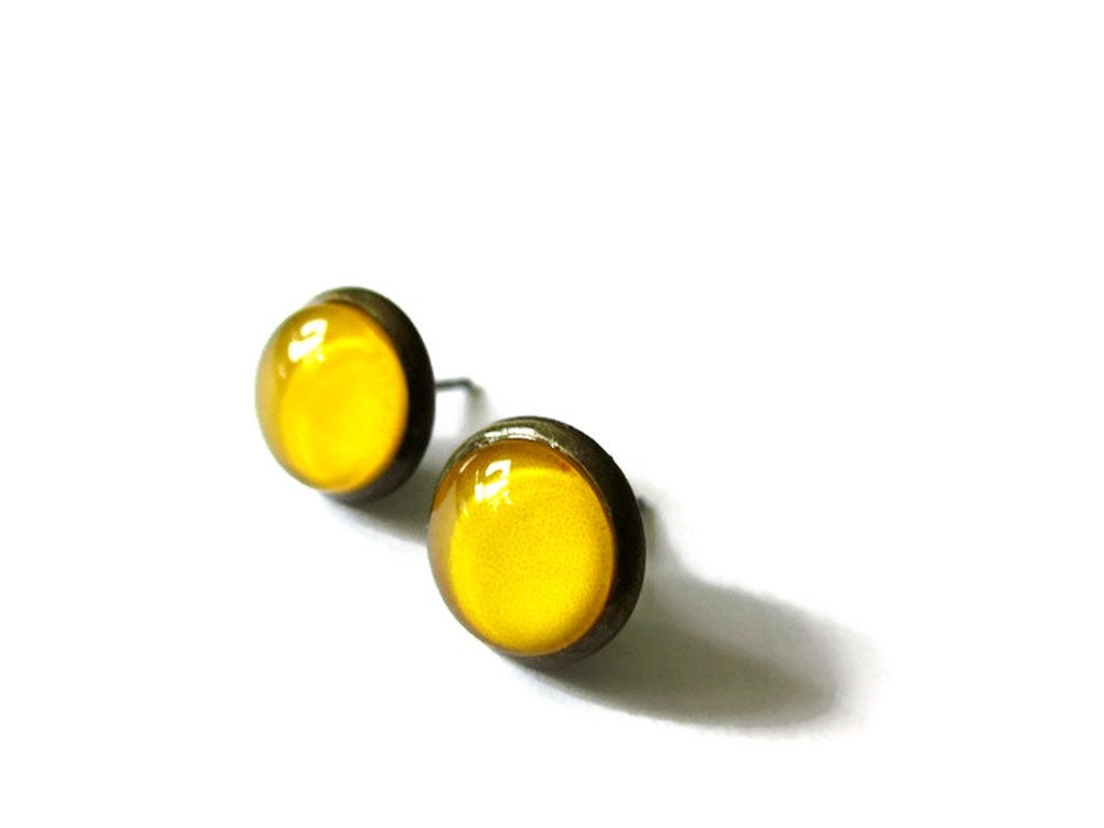 Puces d'Oreilles Jaune Moutarde