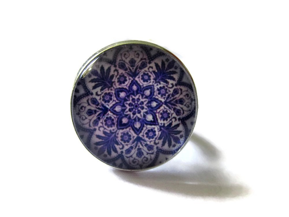 Blue Mandala Ring