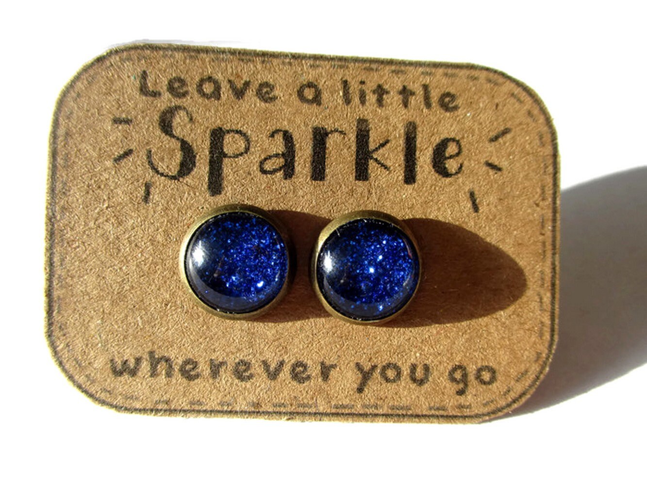 Puces d'Oreilles Paillettes Bleues / Leave a little Sparkle!