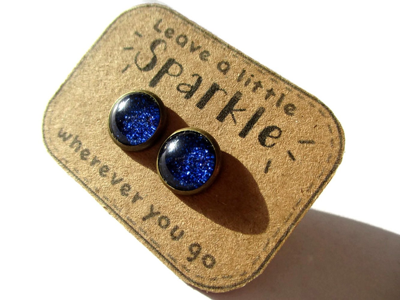 Puces d'Oreilles Paillettes Bleues / Leave a little Sparkle!