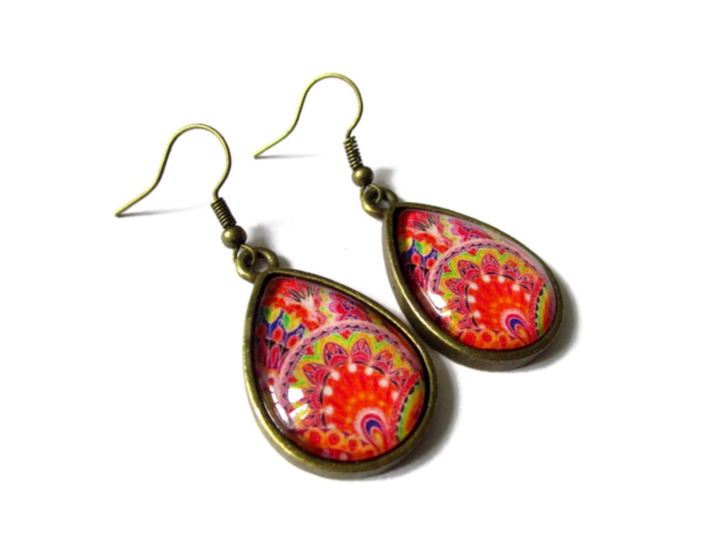 Boucles d'Oreilles Gouttes Bollywood