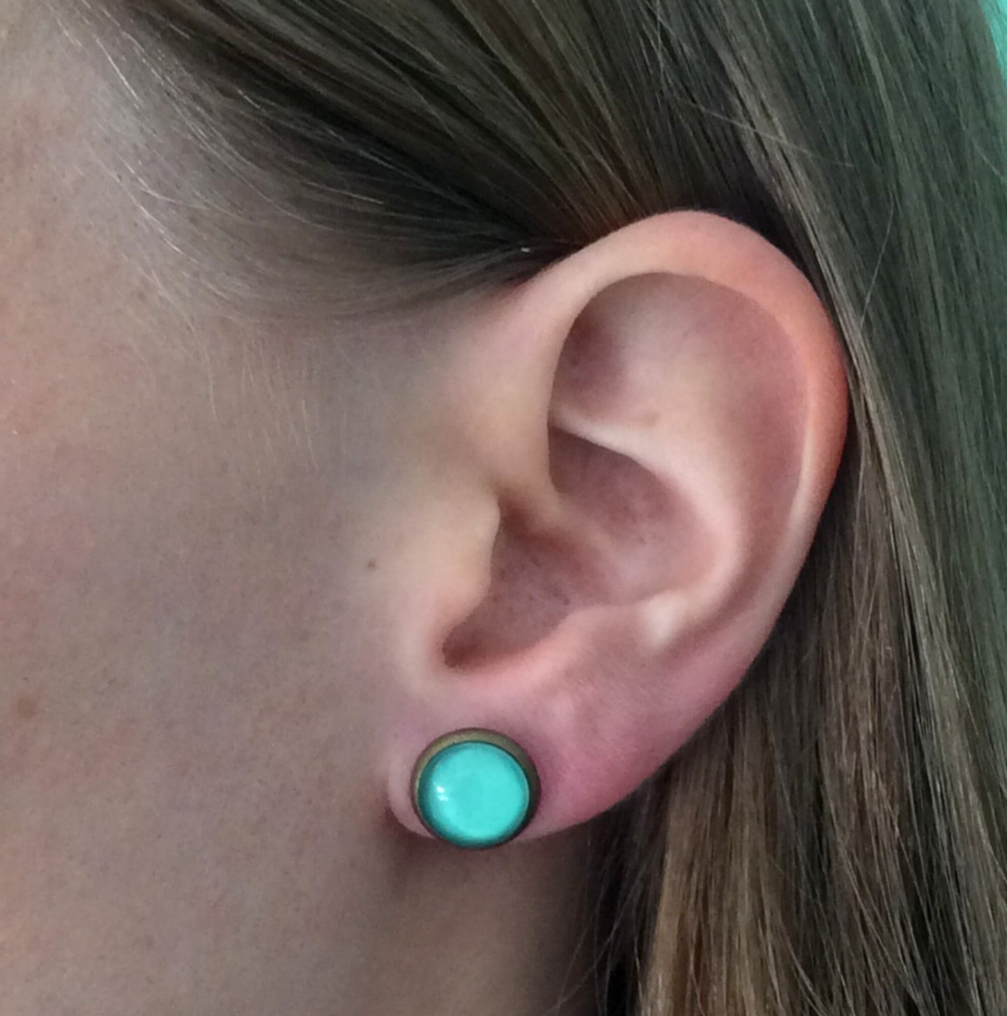 Sea Green Stud Earrings