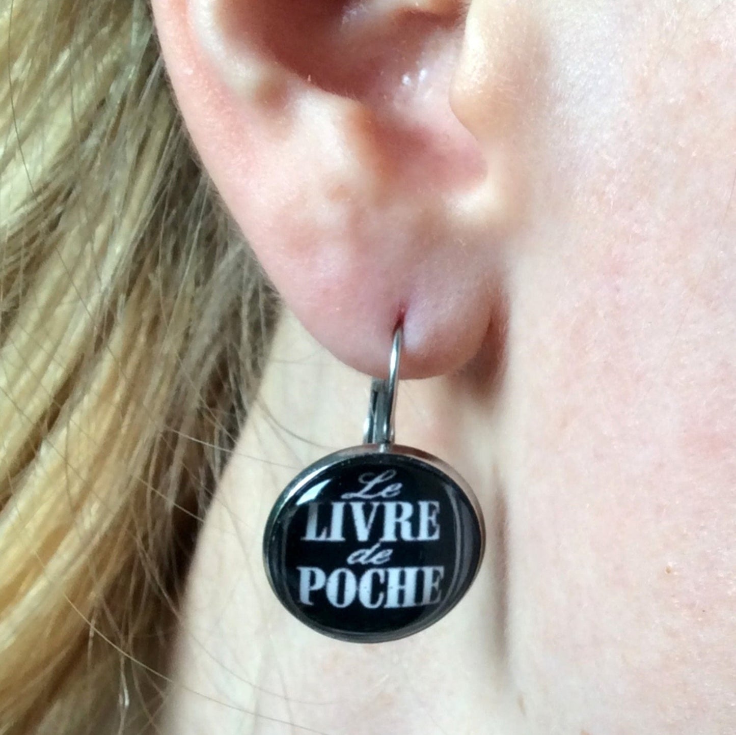 Livre de poche earrings