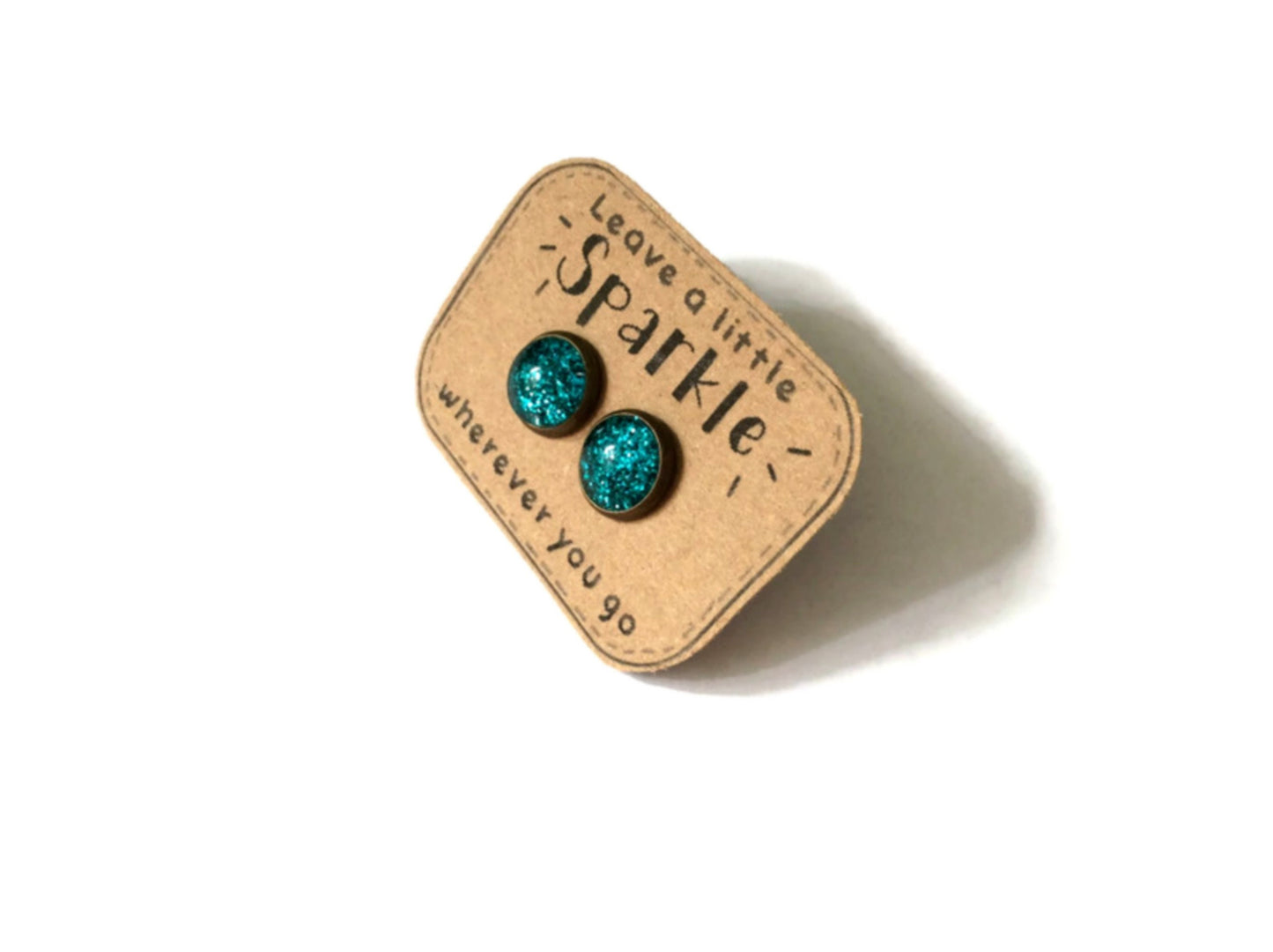 Puces d'Oreilles Paillettes Bleu Turquoise / Leave a little Sparkle!