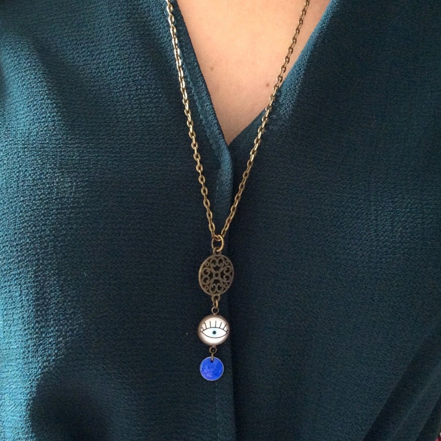 Collier Œil Bleu