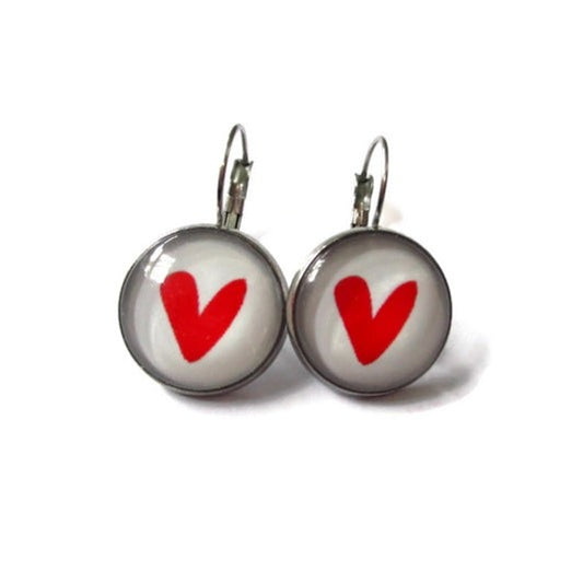 Red Heart earrings