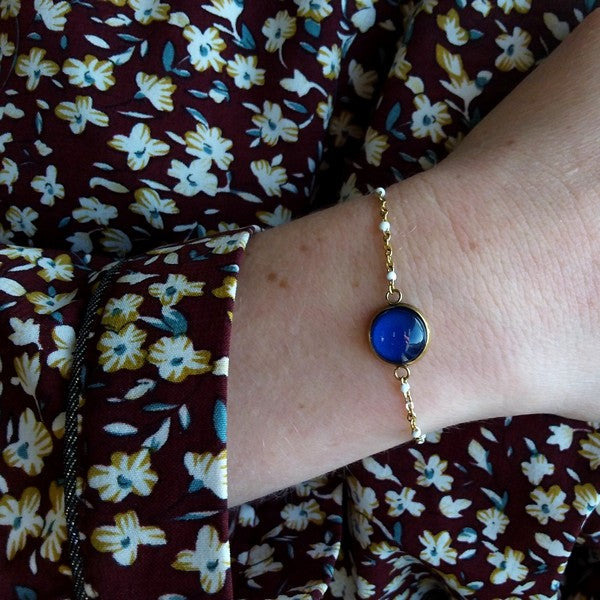 Minimalist dark blue bracelet